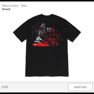 Supreme Heroines Tee Black XL FW19 BRAND NEW